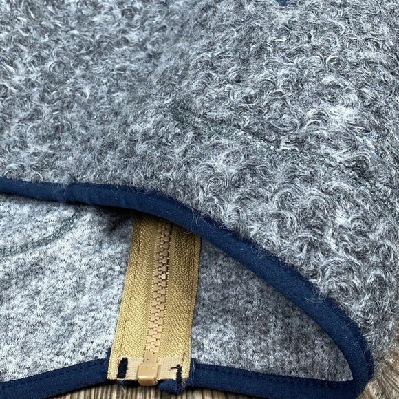 Woolrich Womens Fleece Vest Gray Zip Up Mock Neck - Picture 4 of 7